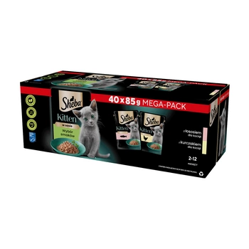 Sheba 40x85g Sheba Kitten variációk Finom változatosság szószban nedves macskatáp