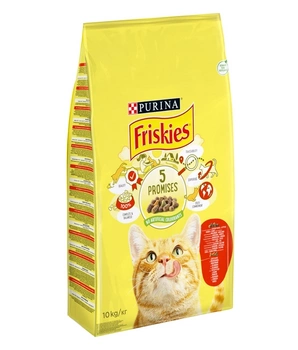 PURINA Friskies Marhahús és csirke keverék macskatáp zöldségekkel 3x10kg