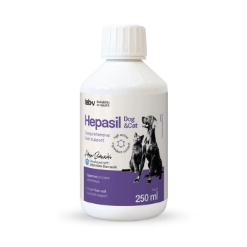 Lab-v Hepasil Dog & Cat készítmény kutyák és macskák májműködésének javítására 250 ml